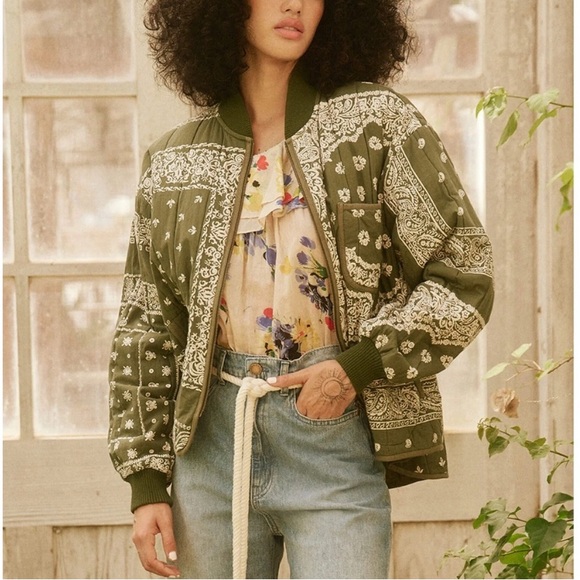 The Great Bandana Quilted Bomber Jacket - Picture 2 of 16